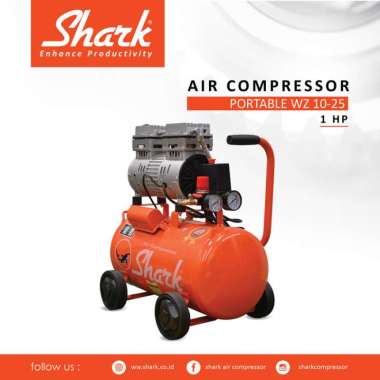 Kompressor Oilless 1HP (Motor Tembaga) Shark Compressor 1 HP Tipe WZ 10-25