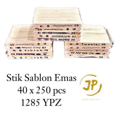 MAINAN ANAK STIK SABLON EMAS /STIK SABLON BIASA ISI 250PCS ( YANG EMAS 10PCS)