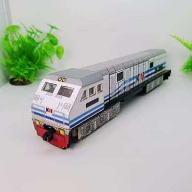 MINIATUR LOKOMOTIF CC 203 PUTIH BIRU