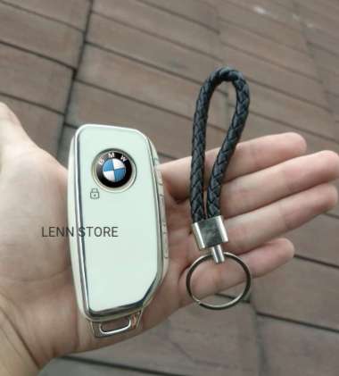 Cover Case Sarung Kunci Remote Silikon BMW X1/X7/iX 2023 2024 SILVER WHITE
