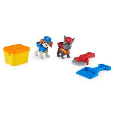Mainan Paw Patrol Rubble & Crew Figure Build-IT Pack Charger Wheeler