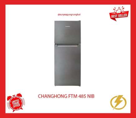 KULKAS 2 PINTU CHANGHONG INVERTER 365 LITER FTM - 485 NIB