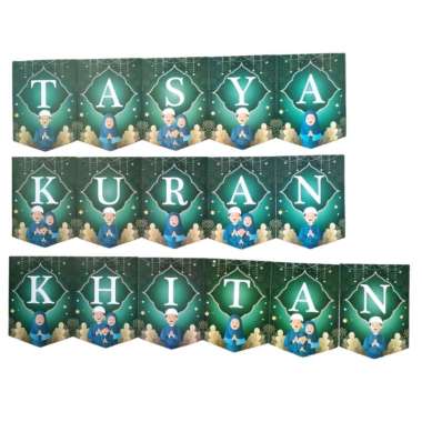 garland flag bunting flag banner flag tasyakuran khitan / selamat khitan / selamat sunatan