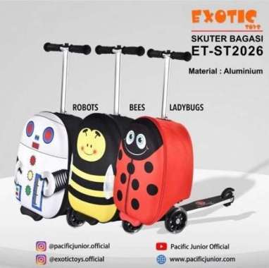 Exotic Scooter Bagasi ET-ST2026-Skuter Anak Lucu+Bagasi