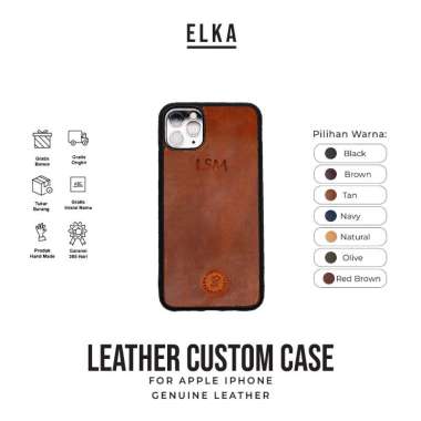 Supervice - - Custom Case - Custom Case Handphone Kulit Asli dengan Monogram Natural