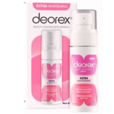 DEOREX BODY ODORIZER SPRAY EXTRA WHITENING 60ML