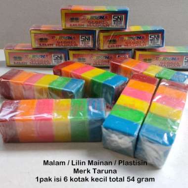 Lilin Mainan Plastisin Malam DIY Merk Taruna - Mainan Edukasi Mainan Anak Jadul Edukasi Sensory Moto