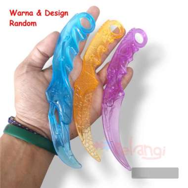 Mainan Karambit Plastik - Pretend Toys - Karambit Spinner Laher - Fidget Spinner Karambit Bening