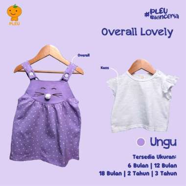 PLEU Overall Lovely | Baju Anak Perempuan Usia 6 Bulan-3 Tahun 18 bulan Ungu