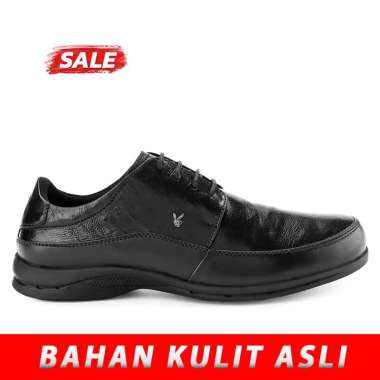 PLAYBOY SEPATU PANTOFEL PRIA ORIGINAL KULIT ASLI ORI FORMAL HITAM BLACK PLH5
