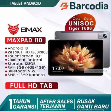 BMAX MAXPAD I10 Pro 8/128 GB 10.1 Inci Octacore Tablet Android 13 WIFI ONLY