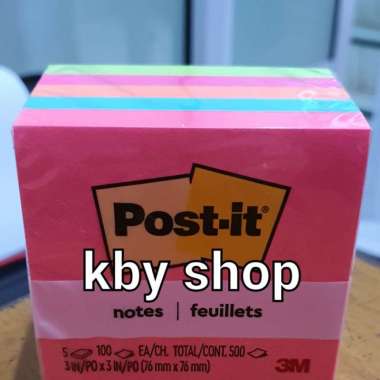 POST IT / STICK NOTE 3M 654 WARNA WARNI NEON 654-5AN
