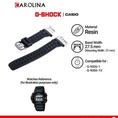 Tali Strap G-Shock G-9000 27.5mm Black Resin 10237942