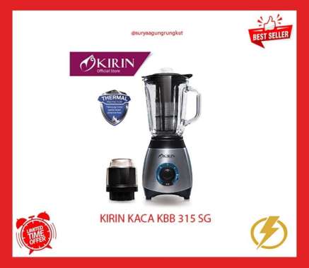 BLENDER KIRIN 2 In 1 (KACA) 1.5 L KBB 315 SG