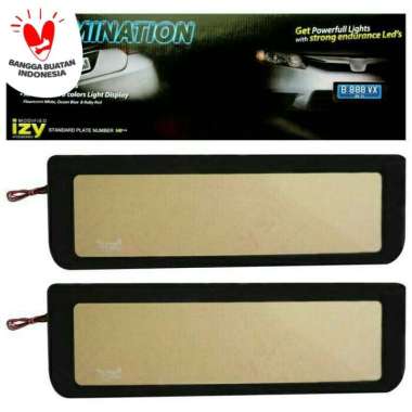 Cover Plat Nomor / Dudukan / Tatakan Plat Nomor Izy Acrilic Lampu