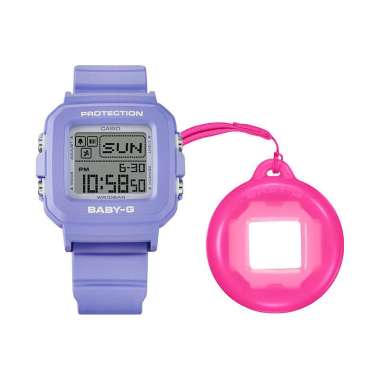 Jam Tangan Wanita Casio Baby-G + Plus BGD-10K-6DR 30th Anniversary Digital Dial Purple Resin Band +
