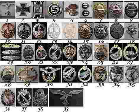 Pin Nazism Vol I German WWII WW2 Badge Reproduction Authentic Export Quality Bahan Metal No. 5