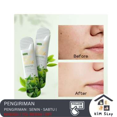 LAIKOU FENYI Green Tea Sleeping Mask Acne Anti Jerawat Soothing Masker Tidur