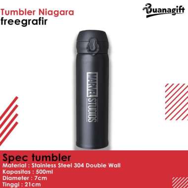 Tumbler niagara custom grafir Tanpa grafir - Hitam