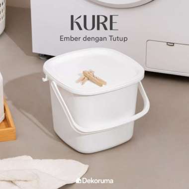 Dekoruma KURE Ember dengan Tutup 7.5L / Bucket - White