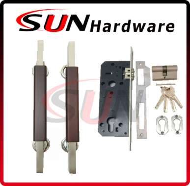 1 set Gagang Handle Tarikan Pintu Tarung Rumah Kotak Kayu Kuro Mahony Persegi Handel Kupu Kupu Stain