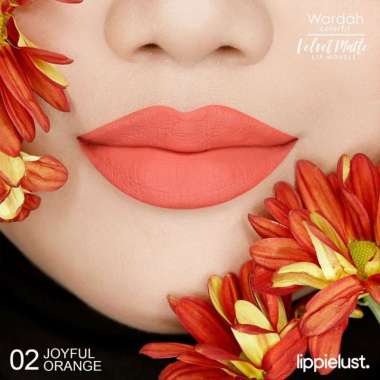 WARDAH COLORFIT VELVET MATTE LIP MOUSSE | LIPSTIK CAIR DENGAN TEKSTUR MOUSSE 4 GRAM 02 Joyful Orange
