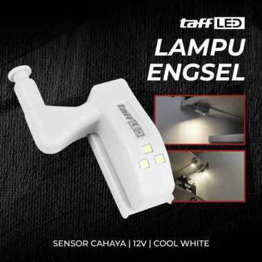 TaffLED Lampu Engsel Sendok LED Kabinet Sensor Cahaya Cool White 12V