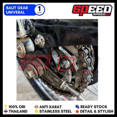 Baut Gear Belakang RX King Jupiter Universal Baut Probolt Thailand Stainless Steel King Nut Silver