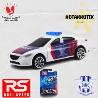 Mainan Mobil Polisi Indonesia Diecast RS Roll Speed 1:64 Mobil Sedan Mazda 6 Polisi City Car PJR V1