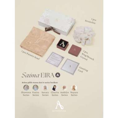 HAMPERS EXCLUSIVE HARDBOX FREE KARTU UCAPAN GREETING CARD SCRUNCHIE SCARF KERUDUNG DRESS TUNIK BLOUS
