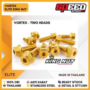 Baut Leher Batok Kepala Yamaha F1ZR Baut Probolt Thailand Stainless King Nut Flower Silver