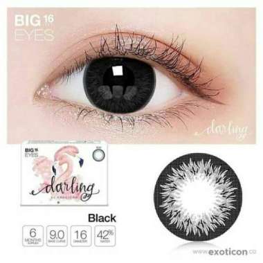 SOFTLENS X2 DARLING NORMAL BY EXOTICON BIG EYES 16 MM / SOFLENS SOFLEN Hitam