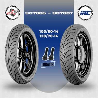 Paket Ban Tubles Motor PCX IRC SCT-006 100/80 - SCT-007 120/70 Ring 14