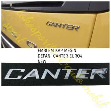 EMBLEM TULISAN KAP DEPAN CANTER EURO4 NEW CHROME KHUSUS EURO4 DEPAN Terbaik