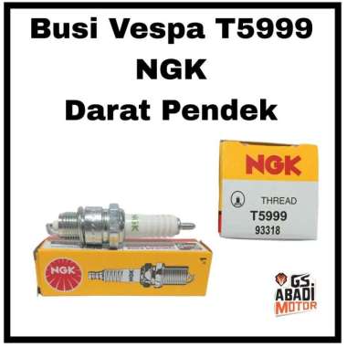 Busi Vespa T5999 NGK Drat Pendek