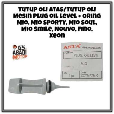 Tutup Oli Atas/Tutup Oli Mesin Plug oil Level + Oring Mio, Mio Sporty, Mio Soul, Mio Smile, Nouvo, F