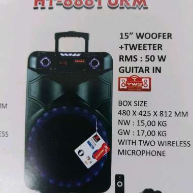 Asatron Ht-8881Ukm / Ht 8881 Ukm Speaker Portable 15 Inch