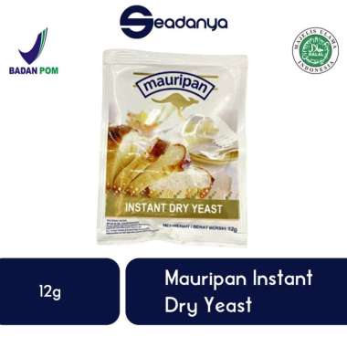 Mauripan Instan Dry Yeast Ragi Instant Kering 12g - Pengembang Roti , Kue , Makanan - Improver Halal