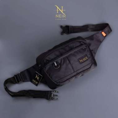Tas Selempang Waistbag Pria NEIR YUME Hitam Premium / Tas Pinggang New FREE PaperBag