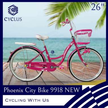 Sepeda CTB Phoenix City Bike 9918 Perempuan Anak Remaja Dewasa 26 Inch Model Klasik Cakep
