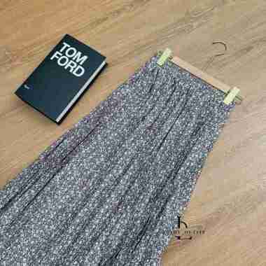 Rok Plisket Motif Korean Style / Skirt Cewek / Rok Panjang PlisketJESSICA Taupe