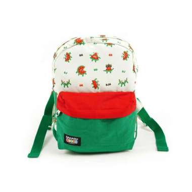Tas Backpack Dagadu Bocah Semangcute Kids - IVORY GREEN