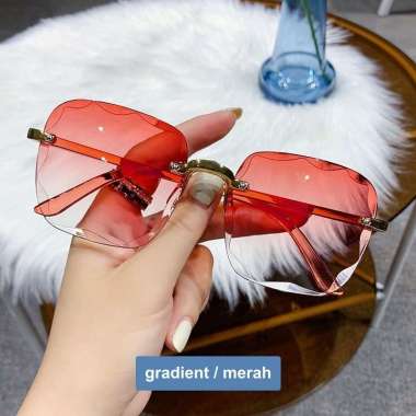 AliMaMa - KACAMATA GRADIENT - Kaca Mata Fashion Korea Wanita Pria Anti Radiasi Cat Eye Murah Medan G