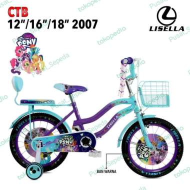 Sepeda mini anak perempuan 18 "inch 6 d 9 tahun ada roda bantu