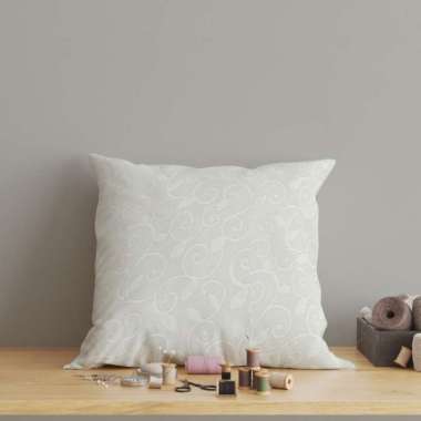 Bantal Sofa Kursi Embos Ukuran 40x40cm - 70x70cm LP 60x60cm Embos White