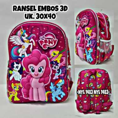 Tas Timbul Termurah Tas Ransel Anak Perempuan Sekolah SD Motif BT 21 Kartun 3D Led FANTA KUDA