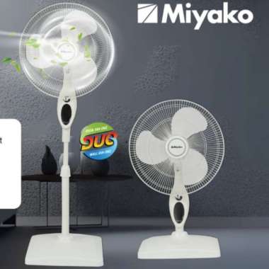 Miyako Kipas Angin Berdiri Stand Fan 2In1 16 Inch Hembusan Angin Kuat Power Wind Baling Baling Mika 