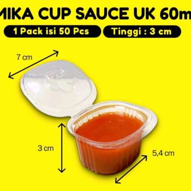 mika cup pudding agar / mika sambal + tutup sambung BELIMBING 60ml