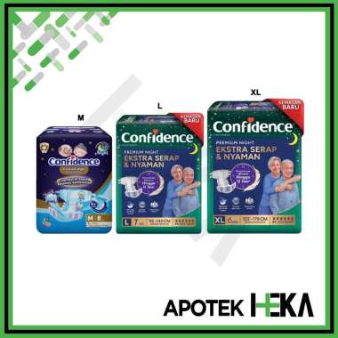 Confidence Premium Night - Popok Perekat Dewasa M8