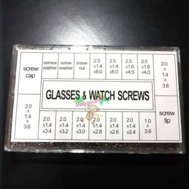 1000pcs stainless screw glasses baut kacamata jam set sekrup
